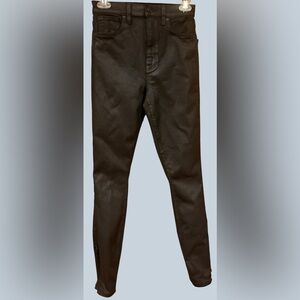 Hudson Jeans Black Coated Skinny Jeans